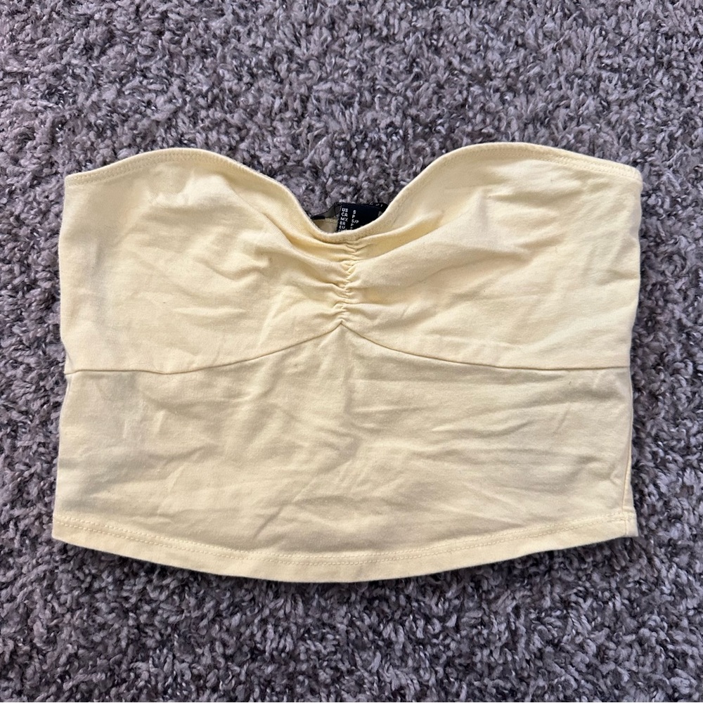 Forever 21 Yellow Cropped Top